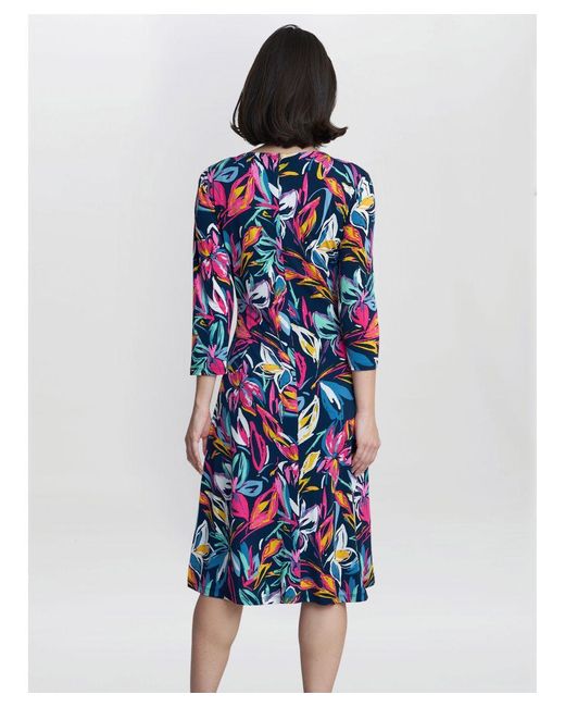 Gina Bacconi Blue Carmel Jersey Wrap Dress