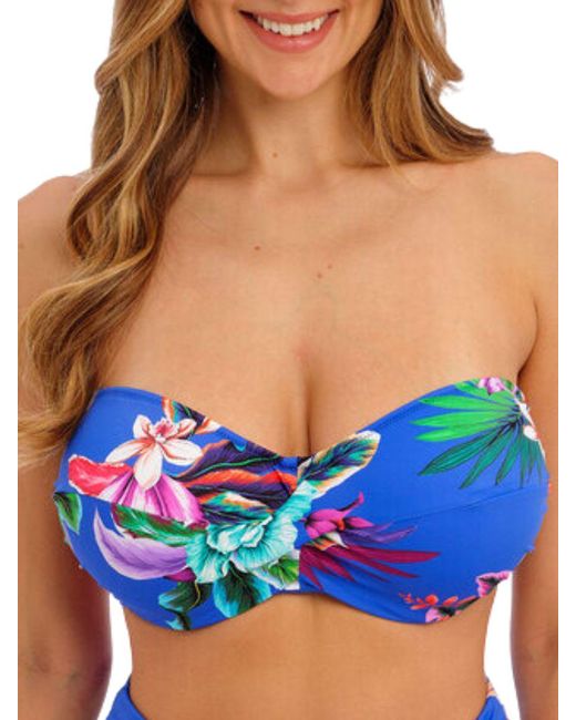 Fantasie Blue Halkidiki Twist Bandeau Bikini Top