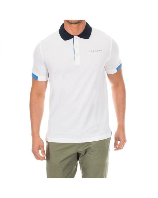 Hackett White Short-Sleeved Polo Shirt for men