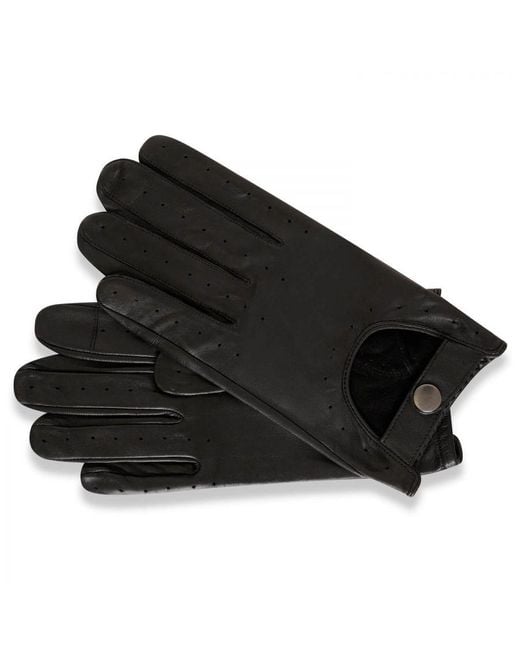 Barney's Originals Gift Boxed Black Leather Driving Gloves for men
