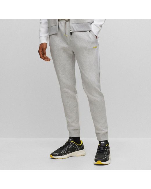 Boss Hadiko 1 Tracksuit Broek Met Zijstreep In Lichtgrijs in het Gray voor heren
