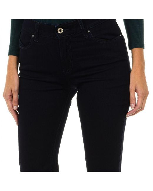 Armani Black Long Slim Fit Stretch Fabric Pants 6X5J18-5Dzcz