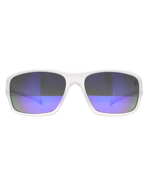 Timberland Blue Wrap Crystal Smoke Polarized Tb00017 Sunglasses for men