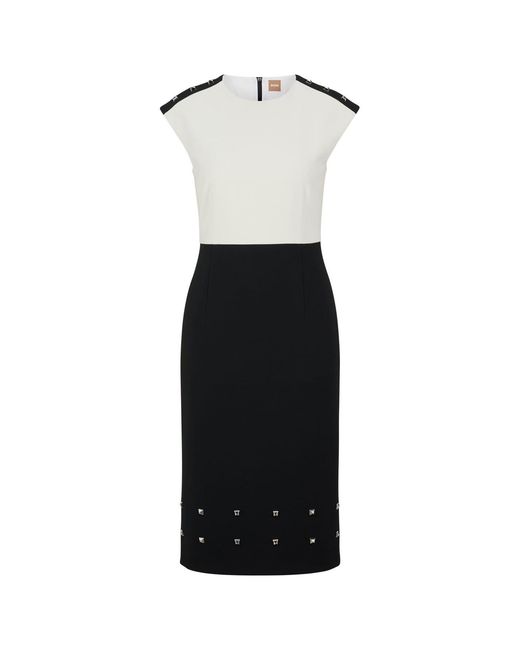 Boss Black Devoka1 Jewel Neck Sleeveless Midi Dress