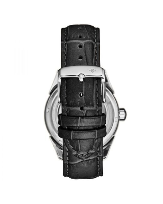 Stuhrling Gray Vanguard Dual Time Skeleton Watch for men