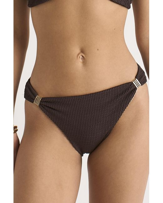 Gini London Multicolor Textured V Bar Halter Neck Bikini Top
