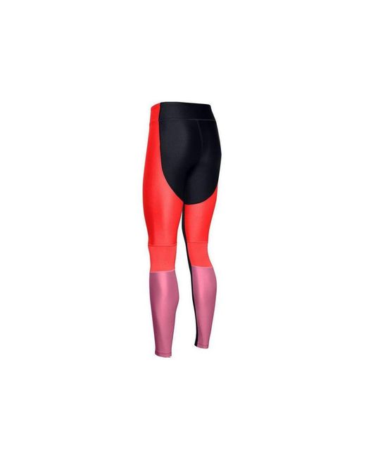 Under Armour Red Heatgear Perf Inset Leggings Tight 1351725 002