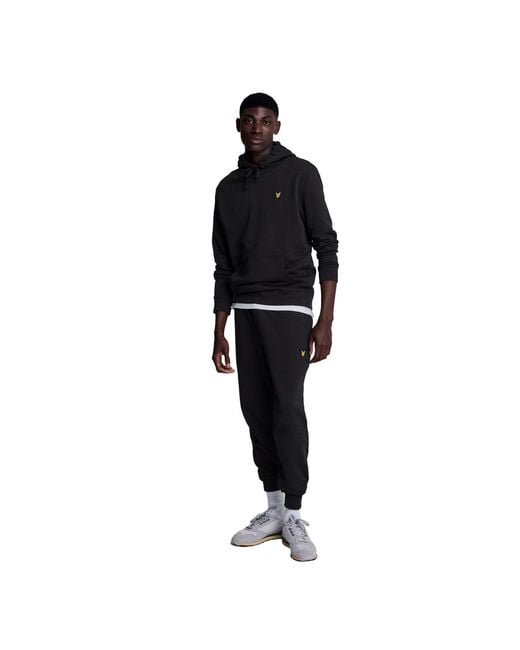 Lyle & Scott Black Skinny Jogging Bottoms (Jet) Cotton for men
