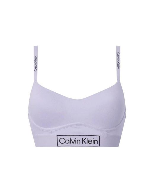 Calvin Klein Purple 000Qf6770E Reimagined Heritage Bralette Bra