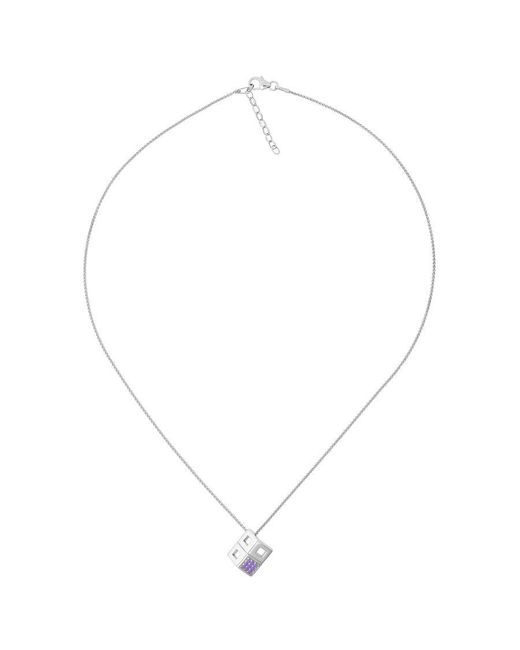 Orphelia Metallic 925 Sterling Chain With Pendant