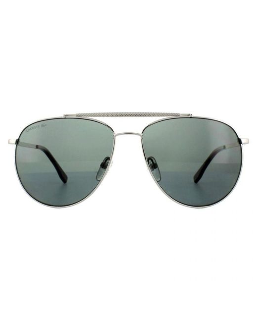 Lacoste Gray Luxurious Aviator Polarized Sunglasses for men