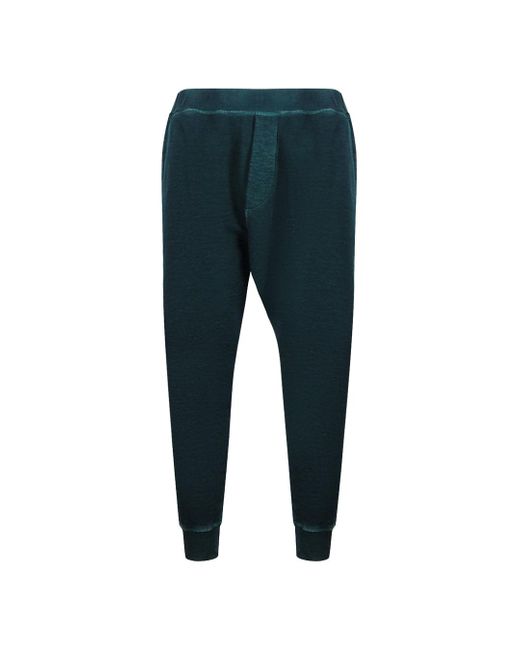 DSquared² Blue Dark Jogg Pants Cotton for men