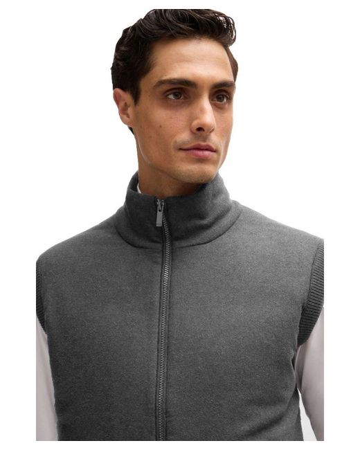 Boss Gray P-Eflanolo Jacket Medium Cotton for men
