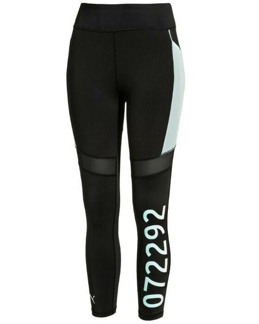 PUMA Black X Selena Gomez Sg Leggings Tight Fitness Fair Aqua 518523 03 Textile