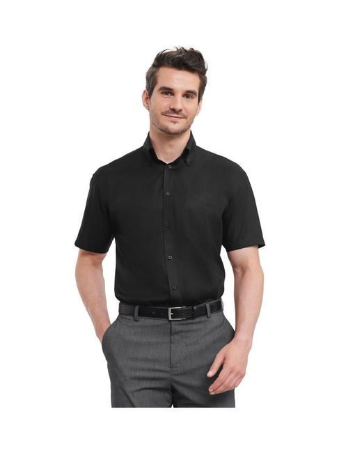 Russell Black Collection Ultimate Short-Sleeved Shirt Cotton for men