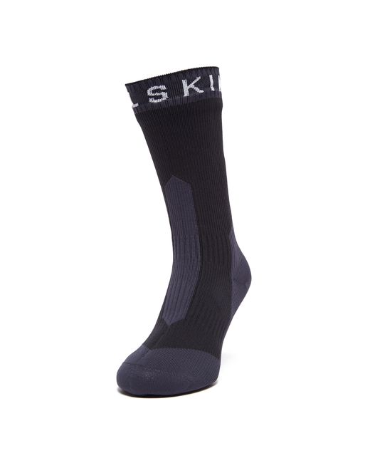 SealSkinz Black Waterproof Extreme Cold Weather Mid Length Sock for men