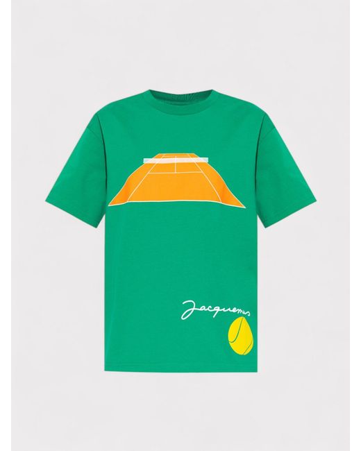 Jacquemus Green Le T-Shirt Tennis Print for men