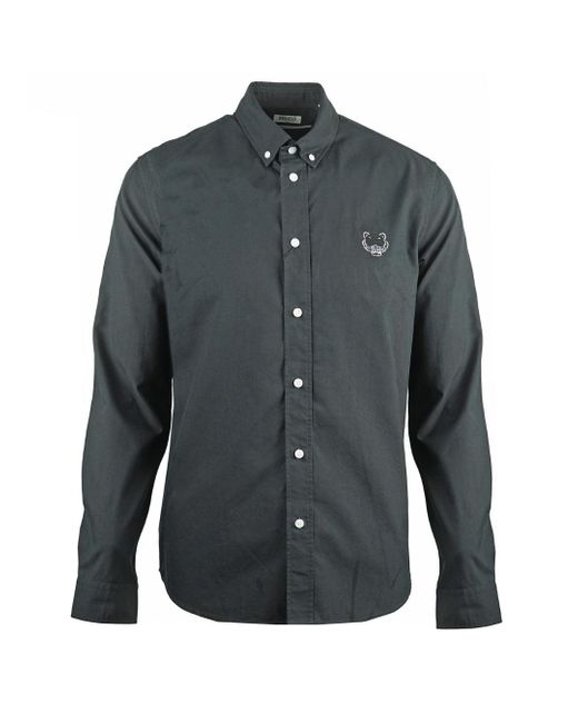 KENZO Gray Casual Shirt Cotton for men
