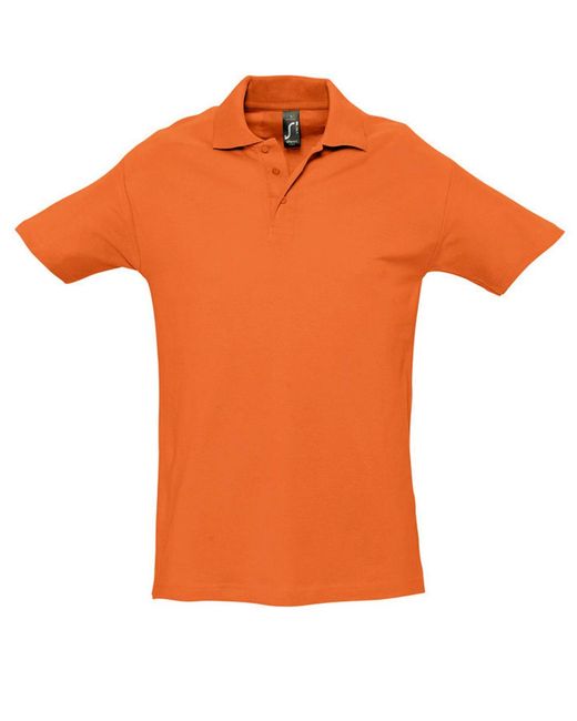 Sol's Orange Spring Ii Short Sleeve Heavyweight Polo Shirt Cotton for men