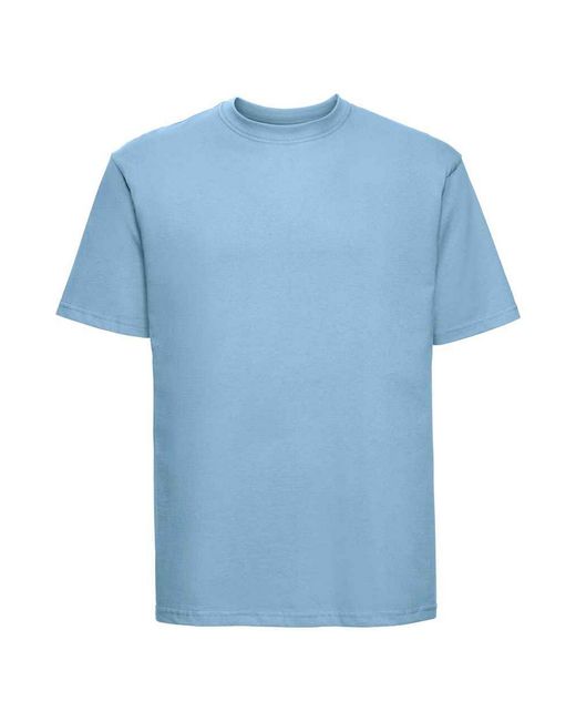 Russell Blue Ringspun Cotton Classic T-Shirt (Sky) for men