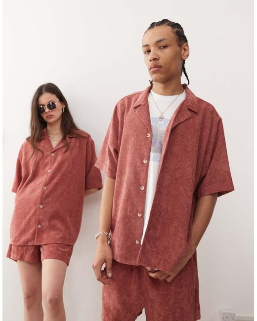 Reclaimed Vintage Red Cord Shirt