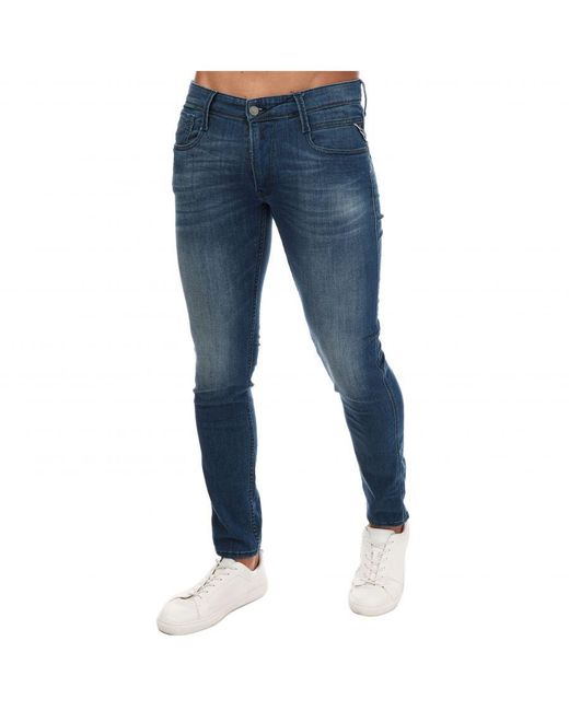 Replay Anbass Slimfit Jeans Voor , Blauw in het Blue voor heren
