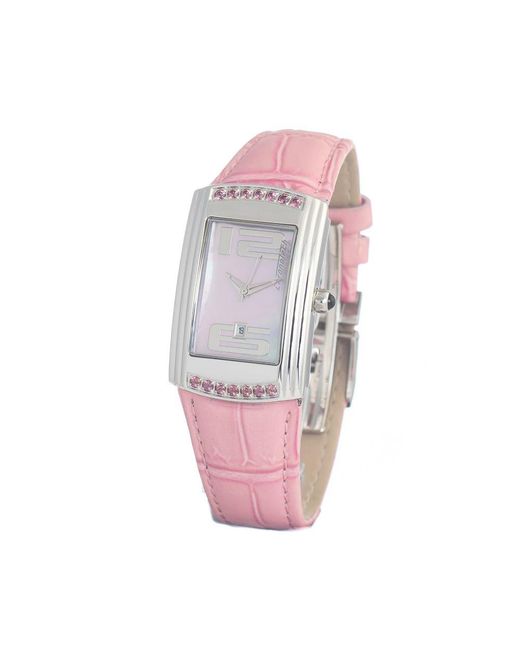 Chronotech Pink Multicolor Leather Watch
