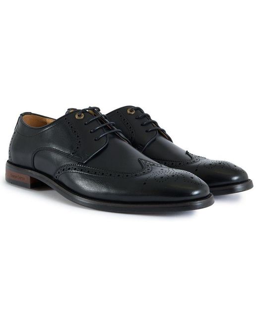 Simon Carter Black Jones Brogue Shoes for men