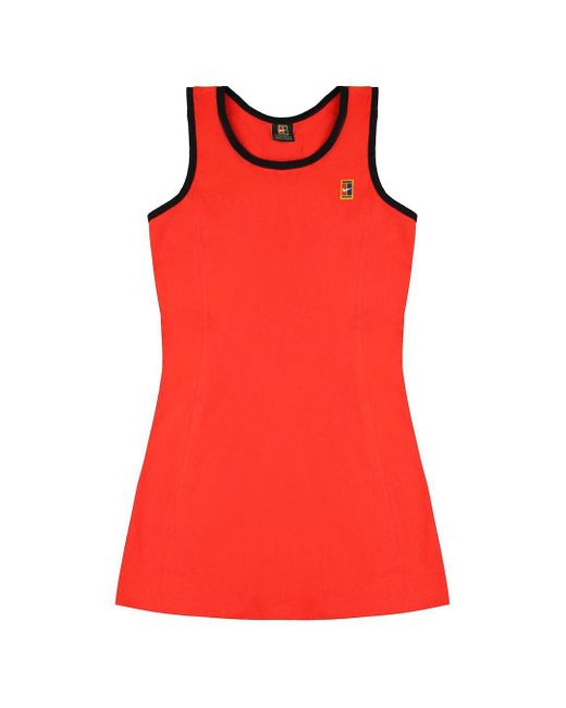 Nike Red Dri-Fit Sleeveless Crew Neck Sports Dress 240606 605 Cotton