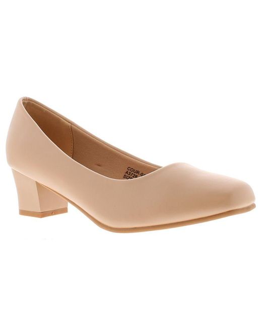 Comfort Plus Natural Shoes Court Carly Slip On Nude
