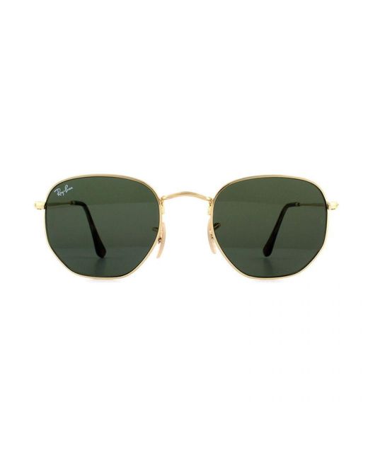Ray-Ban Green Sunglasses Hexagonal 3548N 001 G-15 Metal for men