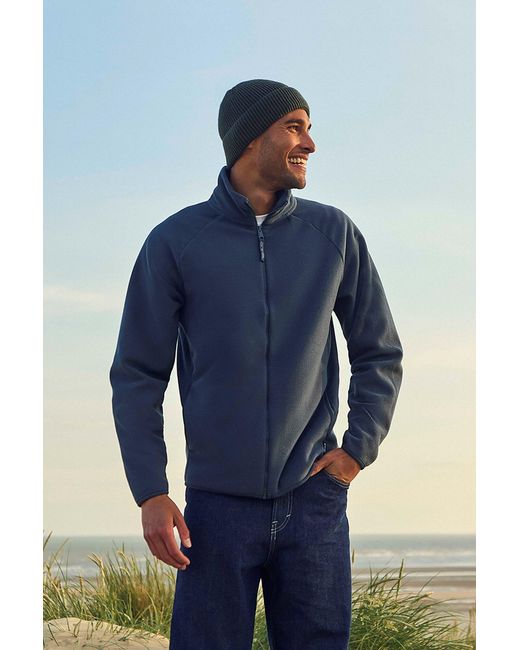Mountain Warehouse Blue 'Stockholm' Fleece Jacket Full Zip Breathable Sweater for men