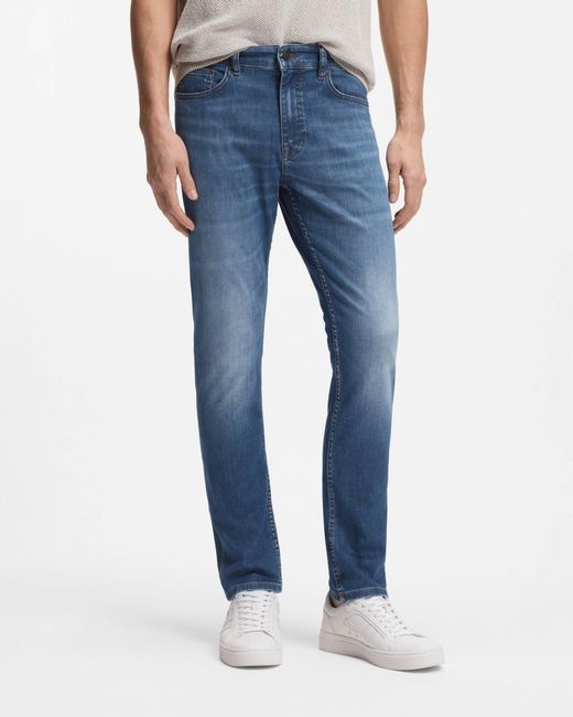 Boss Blue Delaware Slim-Fit Jeans for men