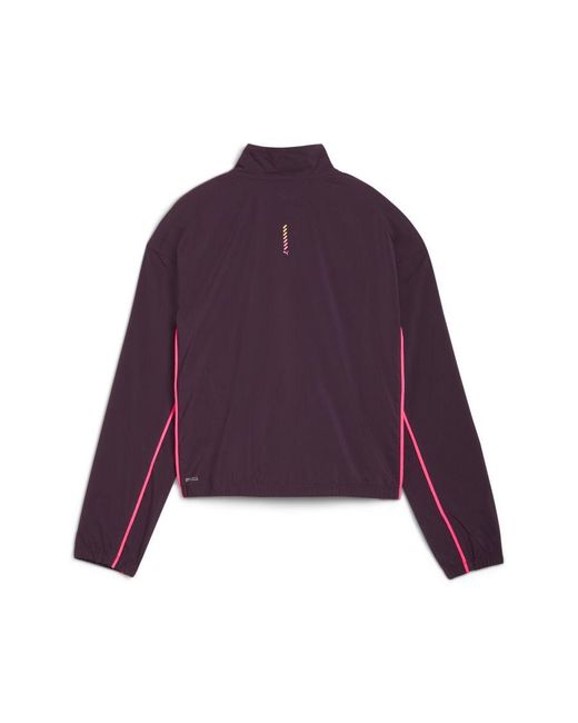 PUMA Purple Run For Her Woven Half-Zip Jacket