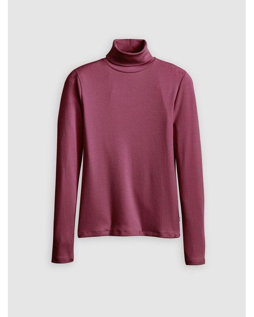 Levi's Purple Levi's Burgundy Dreamy Turtleneck Jumper