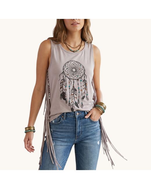 Brave Soul Blue Catch Sleeveless T Shirt Casual Regular Fit Cotton Lace Up Tee