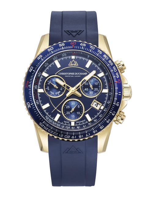 Christophe Duchamp Blue Navitimer Chronograph Velocite V2 Watch 44Mm for men
