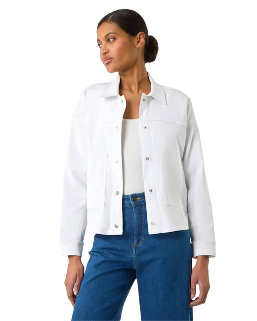 Roman White Patch Pocket Jacket