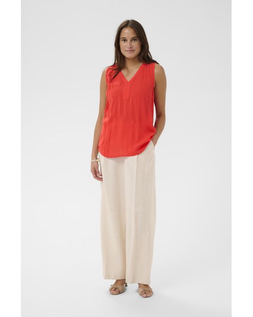 Kaffe Top Kaamber Top Regular Fit in het Red