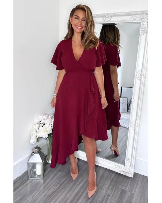 Plum wrap dress hotsell