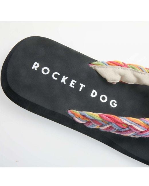Rocket Dog Dames Sunset Cord Teenslippers In Multi Kleur in het Gray