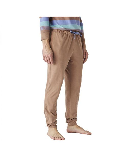 J&j Brothers Blue Jjb12 Long Sleeve Round Neck Cotton Pajamas for men