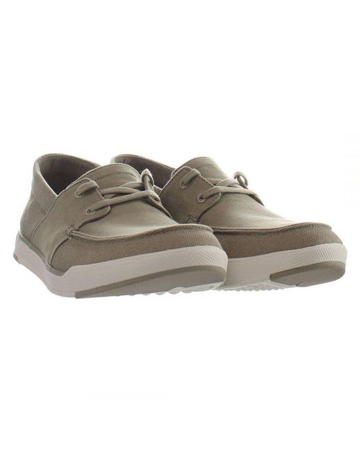 Clarks Gray Step Isle Base Shoes for men