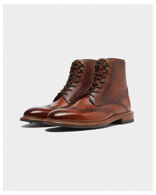 Oliver Sweeney Brown Blackwater Brogue Boots for men