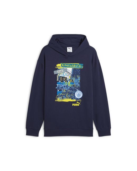 PUMA Blue Manchester City Ftblnrgy+ Hoodie for men