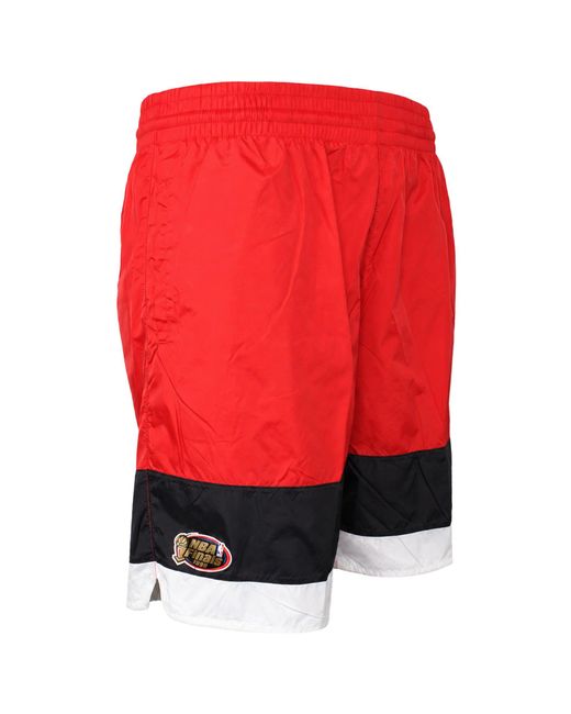Mitchell & Ness Red Nba Chicago Bulls Striped Shorts for men