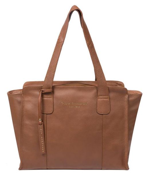 Pure Luxuries Brown 'Alexandra' Tan Leather Handbag