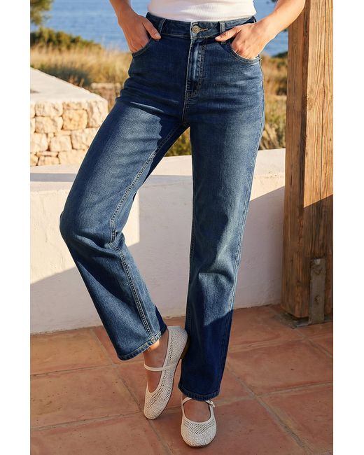 Roman Blue Straight Leg Stretch Jeans