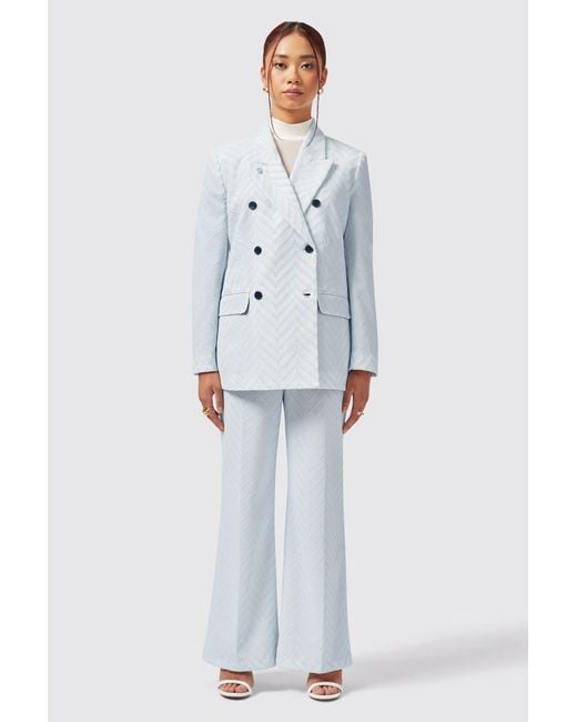 Twisted Tailor Blue Iris Slim Fit Trouser