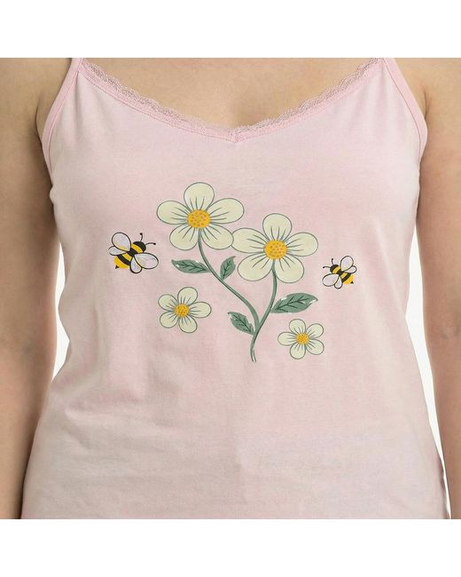 Kisses&Love Pink Summer Pajamas With Thin Straps